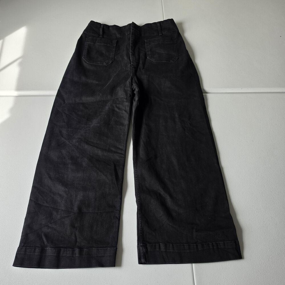 Maeve Anthropologie Jeans Womens 32 Charcoal Colette High Rise Wide Leg Crop